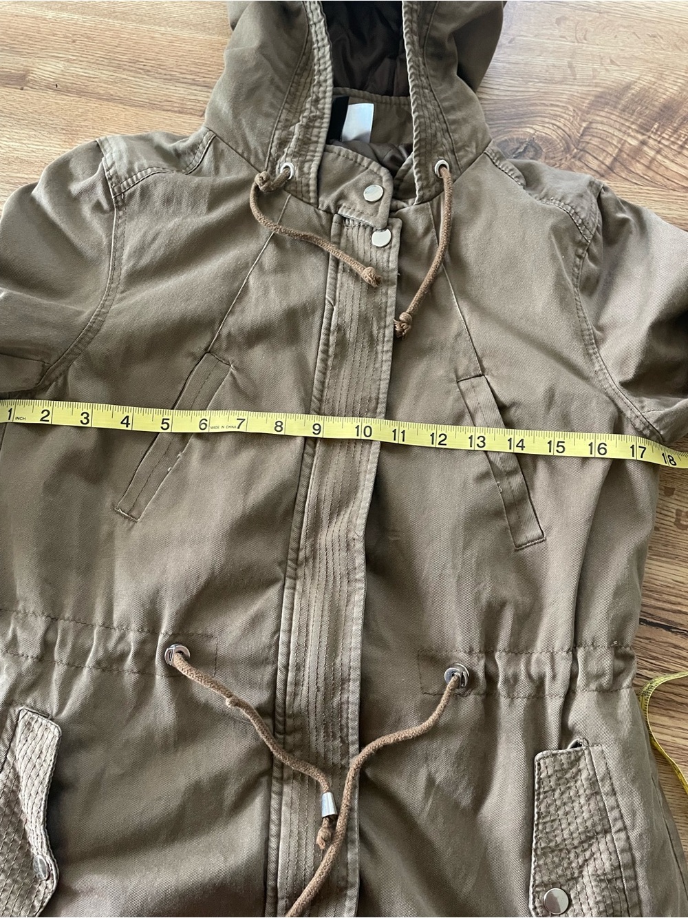 H&M Women's Hooded Utility Jacket in Brown - Picture 8 of 8